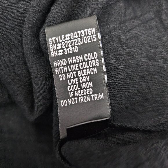 ❤️ALYX V Neck Boho Beaded Gauzy Black Tank Top - Picture 6 of 6